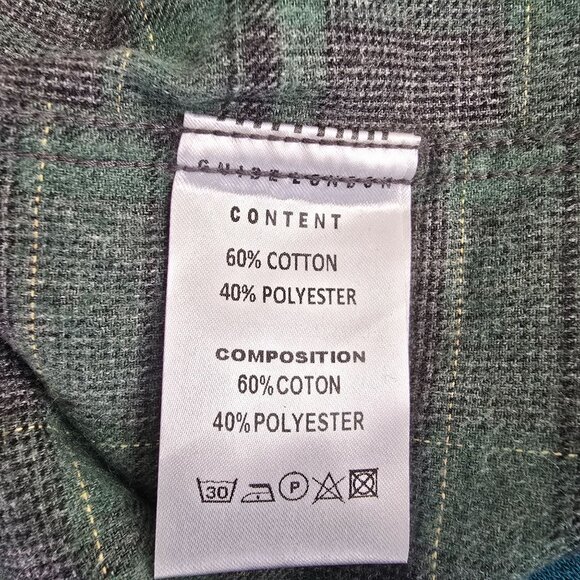 Mens Guide London Premium Range British Design Plaid Shirt Size S JJ4136 - Picture 6 of 10